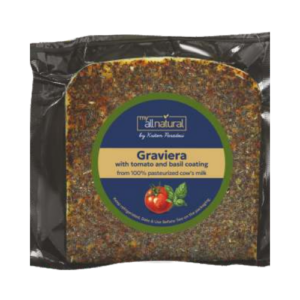 Graviera From Cow Milk With Tomato And Basil Coating